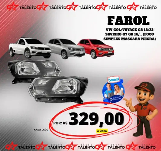 FAROL G7 MASCARA NEGRA 