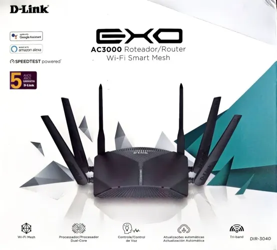 Roteador EXO Data LINK Smart Mash AC 3000 , DIR-3040, Wi-fi Tri-Band