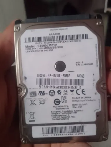 HD de notebook 500Gb