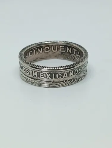 Anel de moeda aro 20. Cuproníquel, mexicana do ano de 1964