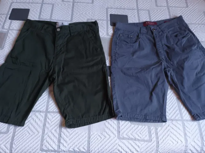 2 bermudas em sarja, seminovas, Polo Wear, número 38