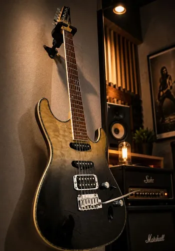 Guitarra Ibanez SA 360 NQM Black Mirage