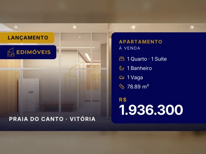 Linda Unidade de 1 Quarto na Praia do Canto Oportunidade Imperdível!