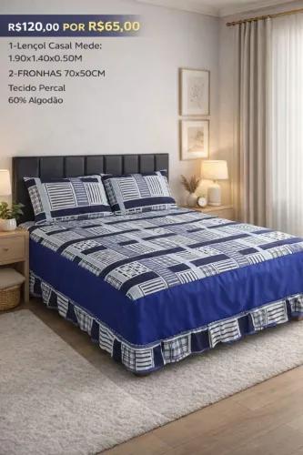 Jogos de cama casal mega promoção apenas $65,00