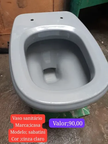 Vaso sanitario icasa cor:cinza claro! Aceito proposta 