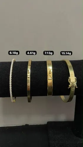 Braceletes Maciços de ouro 18k procedência garantia eterna