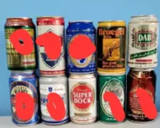 Coleção lata antiga beer cerveja Quilmes, DaB, Patricia... - latas vazias, ler anuncio