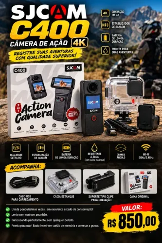 VENDO CÂMERA DE AÇÃO SJCAM C400 4K
