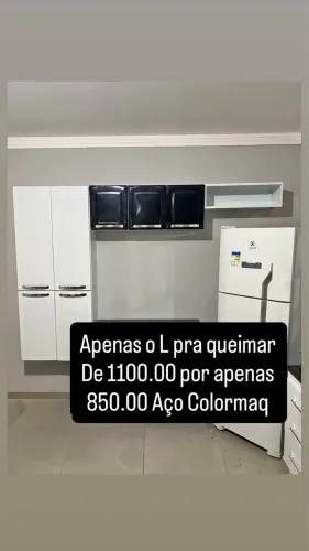 COZINHA EM L NO AÇO