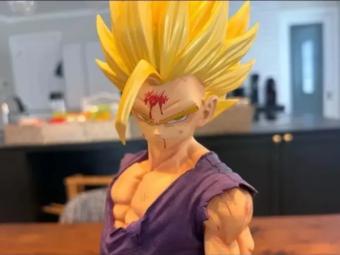 Action figure Gohan Super Sayajin 44 cm com base - figura super detalhada (novo)