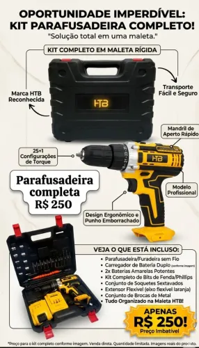 Parafusadeira completa