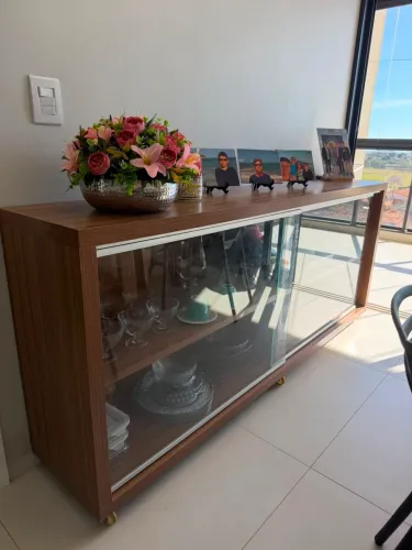 Buffet / Cristaleira MDF Reforçado e vidro