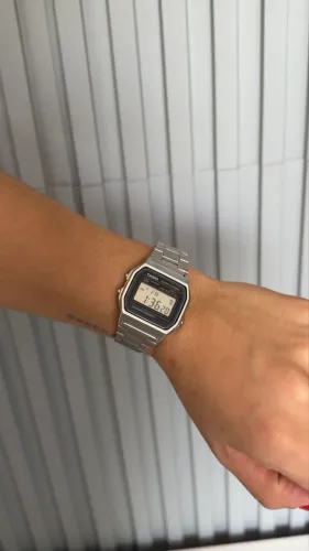 Relógio Casio Vintage A158W Original - Prata Retrô