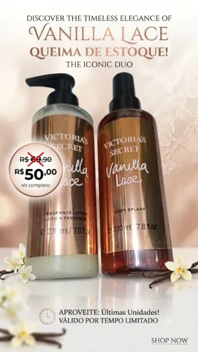 Hidratante corporal e Body Splash