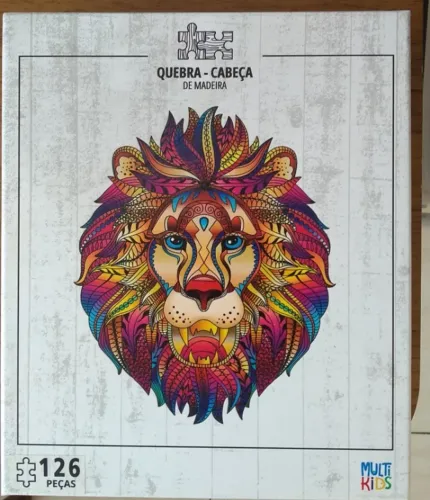 Quebra-cabeça de madeira Multi Kids 126 peças (Leão)