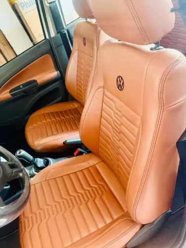 Banco de Couro Natural Esportivo Wolkswagem Terracota