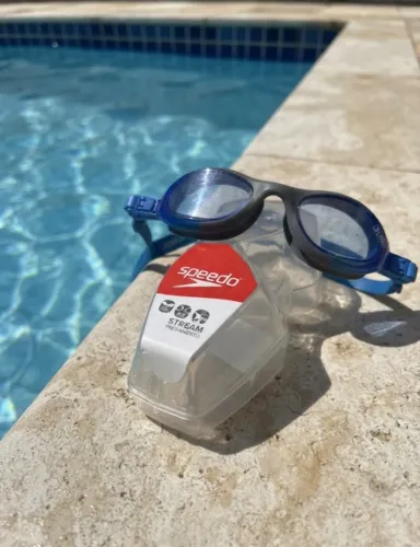 Óculos de Natação Speedo Stream Training Azul - Novo