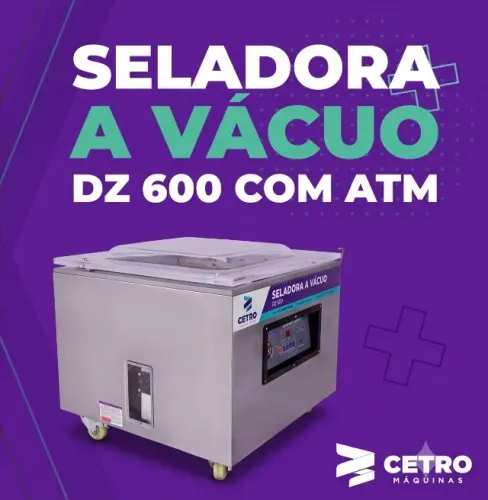 Seladora a Vácuo - Cetro DZ600T Profissional - Com NF e Pouco Uso