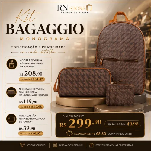 Kit Bagaggio monograma