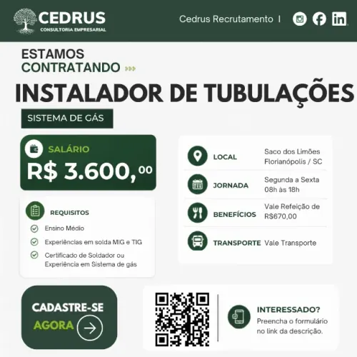Instalador de Tubulações de Gás
