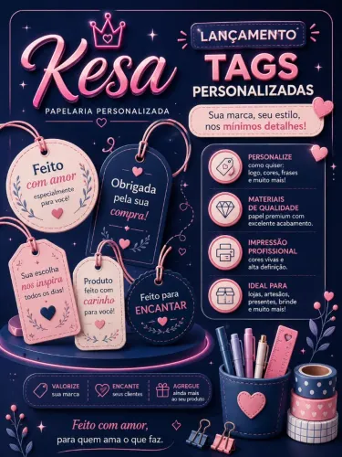 Tags, cartão de visita e polaroid