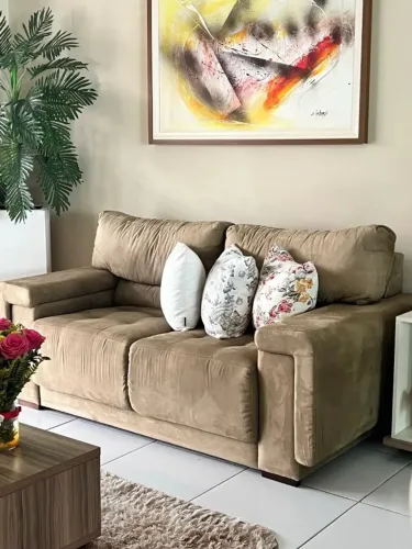 Sofá veludo grande 2 lugares de 1.75m