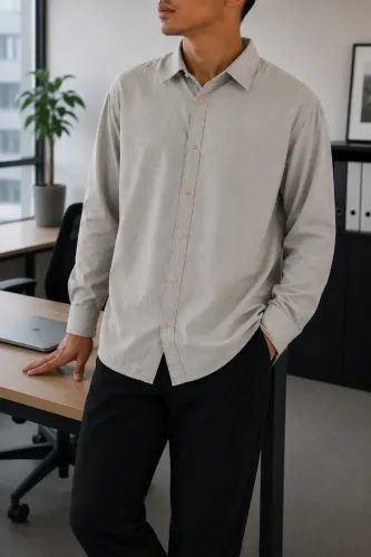 Camisa Social Masculina Manga Longa básica