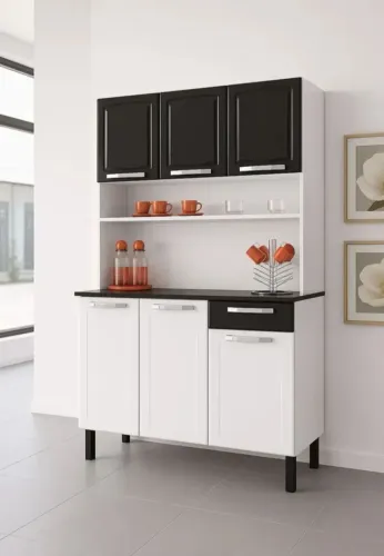 Armário de Cozinha Aço Itatiaia Rose Compacta Brava/Preta