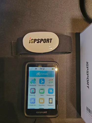 Ciclocomputador IGPSport Binavi + Fita cardíaca + Suporte avançado