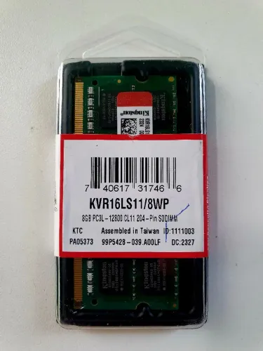 Kingston MEMORIA 8GB DDR3 1600MHZ 1.35V NOTEBOOK KVR16LS11/8WP<br>Escolha da Amazon<br>