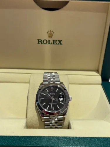Rolex Datejust 126300 Black Dial Jubilee