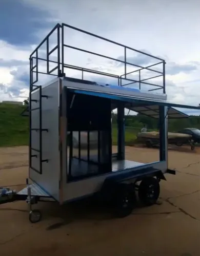 Carreta trailer reboque para drone agrícola