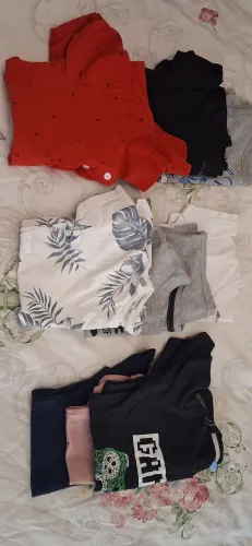 Lote camiseta 5 anos 9 peças
