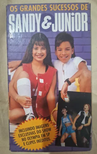 VHS Os Grandes Sucessos de Sandy e Júnior. Raridade!