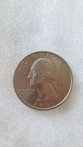 Moeda rara e antiga! Quarter dollar 1991!