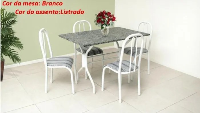 Mesa c/ 4 cadeiras modelo Onix - frete gratis