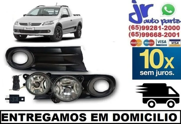 Kit Farol Milha Saveiro G5 Auxiliar Neblina