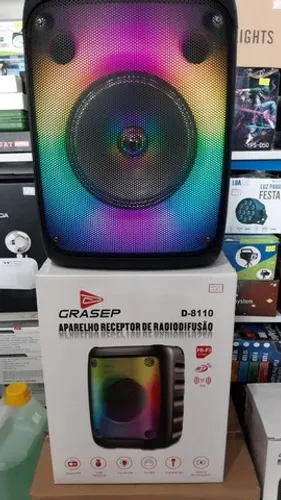 Caixa de Som Amplificada Led RGB