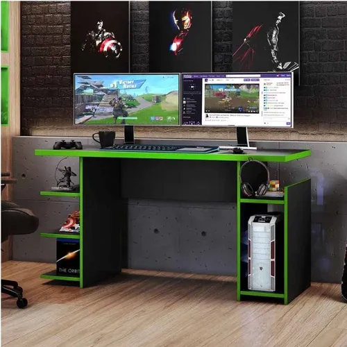 Mesa Gamer NT 2065 Preto/Verde Até 12x