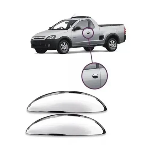 Aplique Chevrolet Corsa 2002 / Montana - Maçaneta Cromada - 2Pt - 08.015