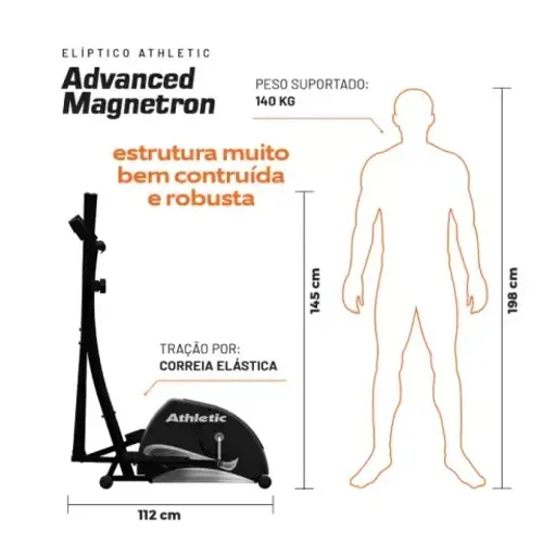 Elíptico Athletic Advanced Magnetron - Novo