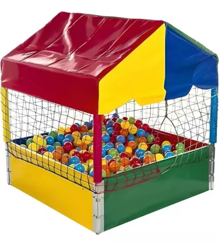 Piscina de bolinhas 1m com coletor e piso de EVA