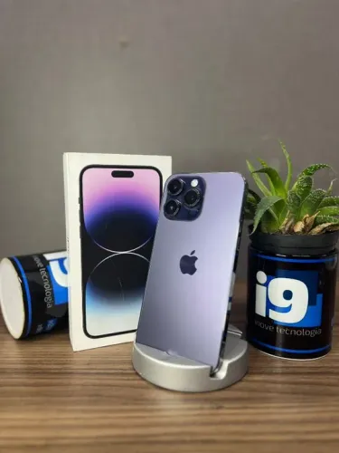 Phone 14 Pro Max 128GB 89% saúde da bateria Cor: Deep Purple Acompanha caixa