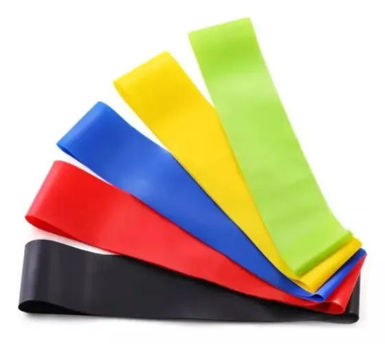 kit 5 faixa elástica super mini band para treino exercícios ds11228