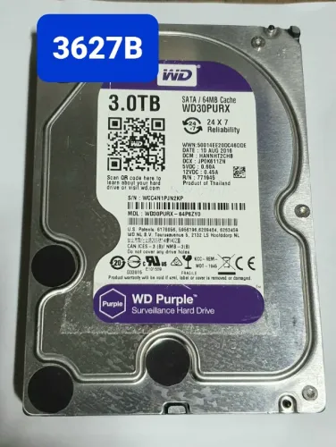 Placa Hd 3 Tb Wd30purx-64p6zy0 - Cod. 3627b