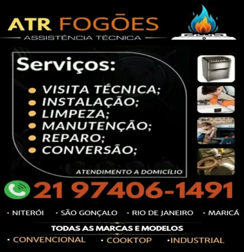 Manutenção de fogão - Reparo e Conversão - Todas as marcas