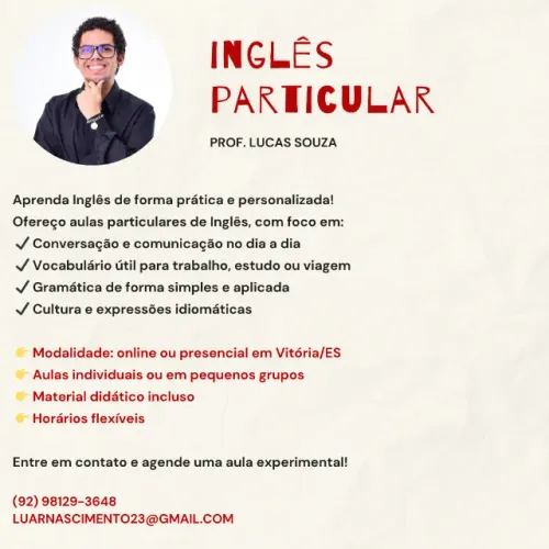 Aulas particulares de inglês