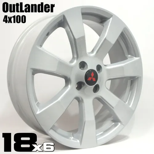 Rodas aro 18x6 Outlander 4x100 Prata Toyota Corolla novas tala 6