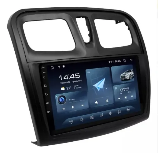 Central Multimídia Android 9 Pol. Logan 13/22 Sandero 2015 A 2019 