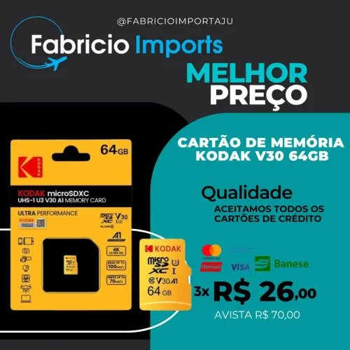 Cartão de Memória 64gb Kodak Original